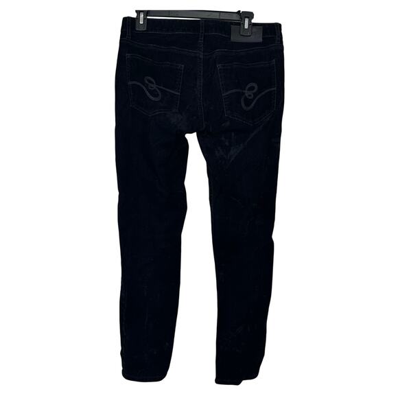 Escada Sport Black Velvet Jegging Cropped Ankle Jeans sz 38=M - Picture 2 of 11